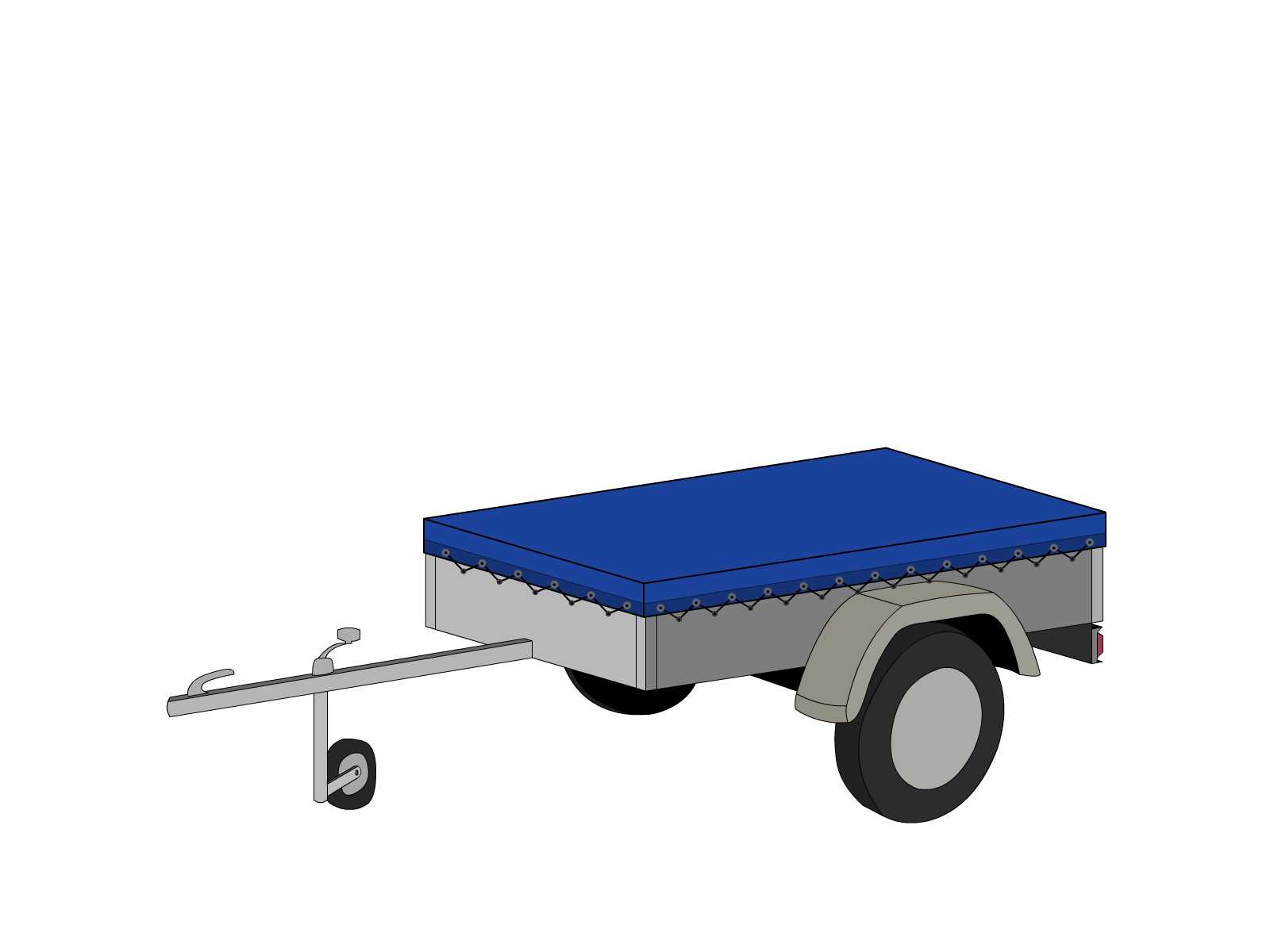 Bâche pour remorque SOREL Rustique R150 en Protect covert 905F3 900gr/m², toile PVC Etanche Bleu foncé