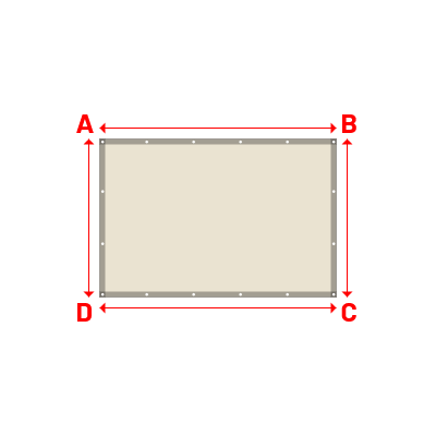 Bâche Rectangle en Protect 670 : La référence en matière de protection étanche Blanc perlé RAL 1013 - 2.17x1.45m