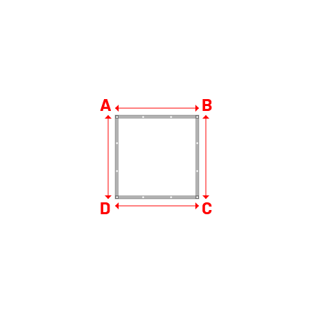 Bâche Rectangle en Protect 670 : La référence en matière de protection étanche Blanc RAL 9016 - 1.20x1.20m