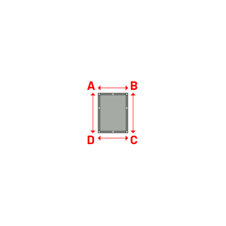 Bâche Rectangle en Protect 670 : La référence en matière de protection étanche Gris clair RAL 7038 - 0.60x0.80m