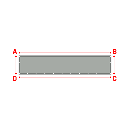 Bâche Rectangle en Protect 670 : La référence en matière de protection étanche Gris clair RAL 7038 - 3.20x0.65m