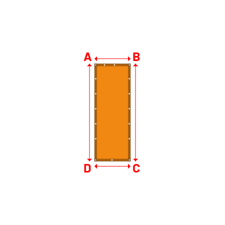 Bâche Rectangle en Solar 590 : bâche spéciale protection solaire & grand choix de coloris Orange - 502V3-8204C - 0.72x1.95m