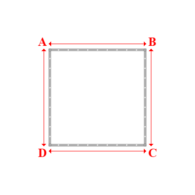 Bâche Rectangle en Protect 670 : La référence en matière de protection étanche Blanc RAL 9016 - 2.00x2.00m