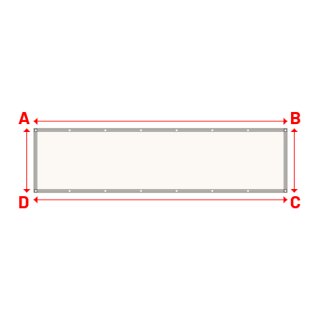 Bâche Rectangle en Soltis Perform 92 Blanc 92-2044 - 3.55x0.90m