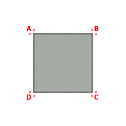 Bâche Rectangle en Protect 670 : La référence en matière de protection étanche Gris clair RAL 7038 - 2.00x2.00m