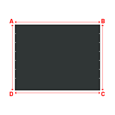 Bâche Rectangle en Protect 670 : La référence en matière de protection étanche Gris anthracite RAL 7016 - 3.33x2.57m