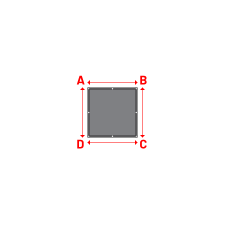 Bâche Rectangle en CoverEco 640 : une bâche simple & efficace Ecolac 640 - 7196 (RAL 7037) - 1.00x1.00m