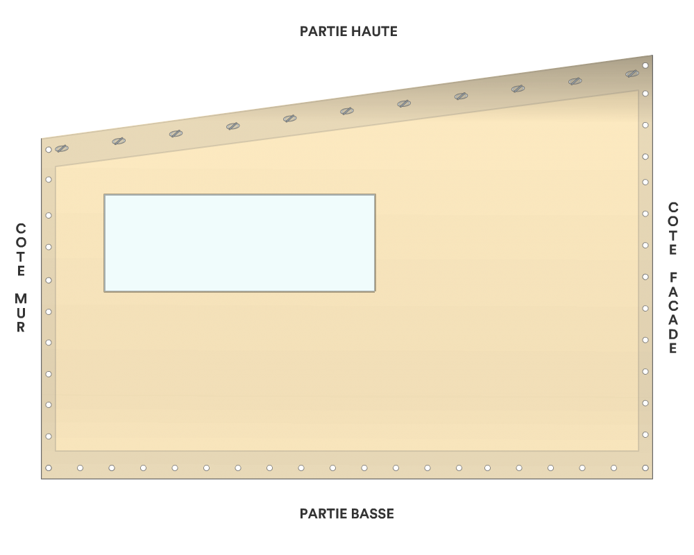 Bâche de façade pour mobil-home