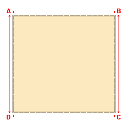 Bâche Rectangle en Protect 670 : La référence en matière de protection étanche Beige ral 1015 - 3.62x3.45m