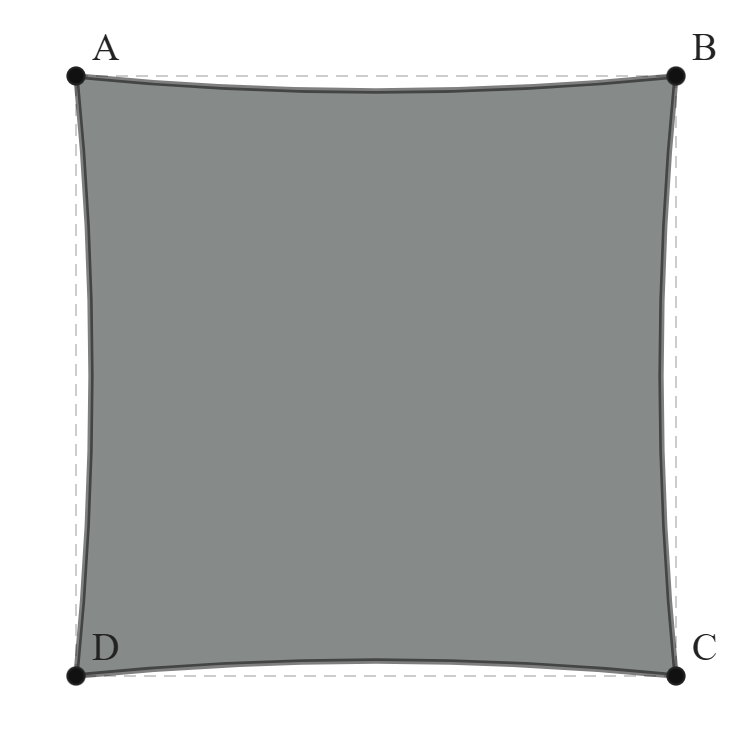 Voile d'ombrage - Voile d'ombrage Carrée Essentiel - Gris Acier (648 AustralMesh)