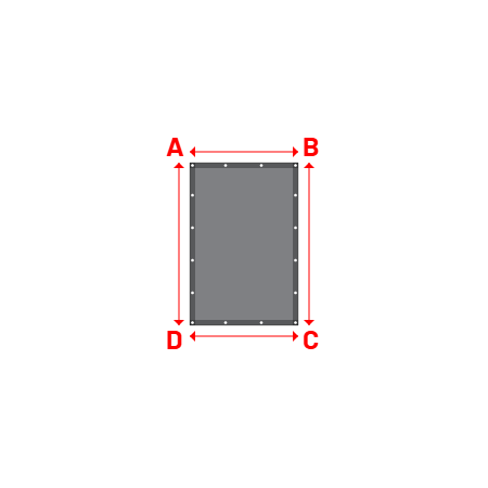 Bâche Rectangle en CoverEco 640 : une bâche simple & efficace Ecolac 640 - 7196 (RAL 7037) - 1.00x1.50m