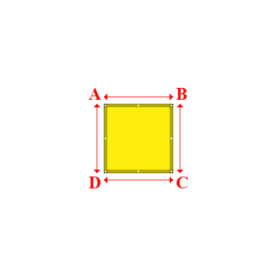 Bâche Rectangle en Protect 670 : La référence en matière de protection étanche Jaune citron RAL 1018 - 1.00x1.00m