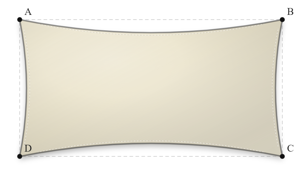 Voile d'ombrage - Forme Rectangle - Karité 92-50843