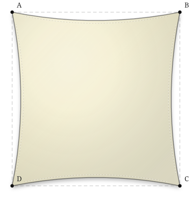 Voile d'ombrage - Forme Rectangle - Naturel (759 AustralMesh)