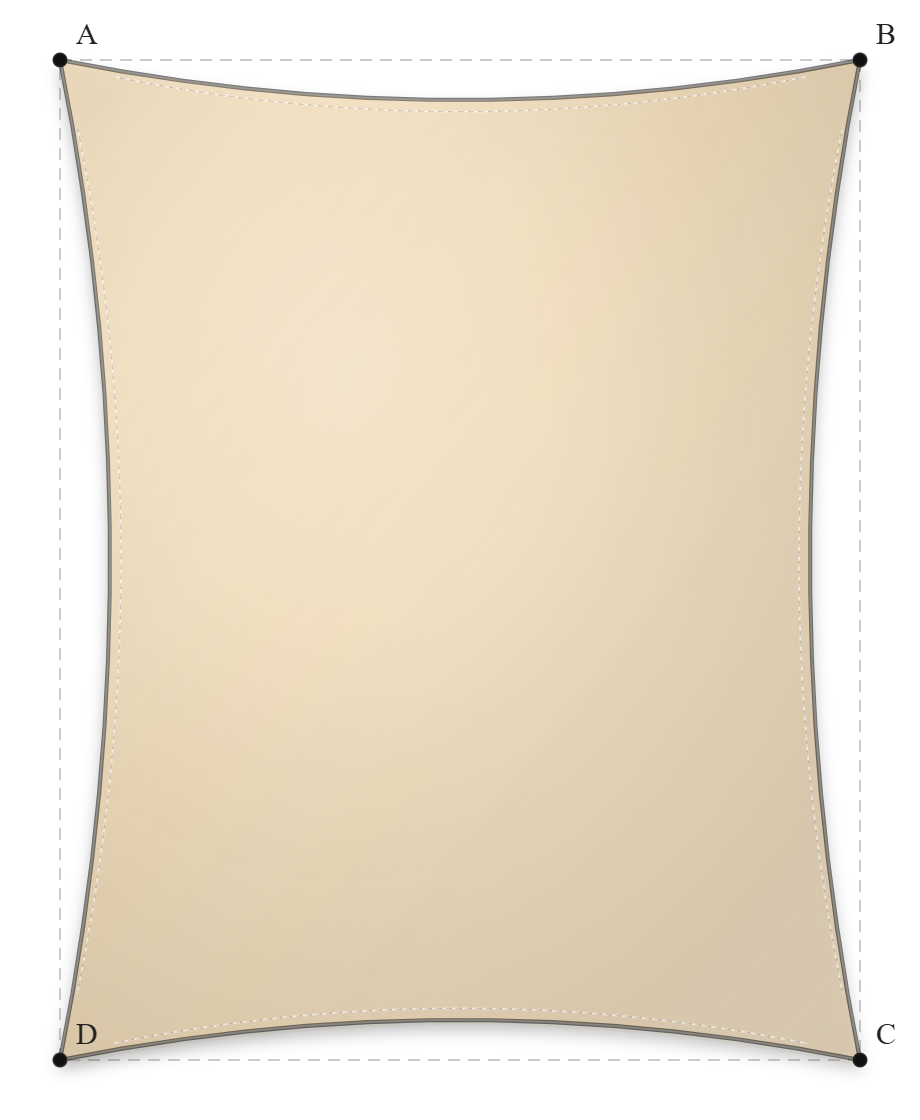 Voile d'ombrage - Forme Rectangle - Blanc Cassé 96-1103