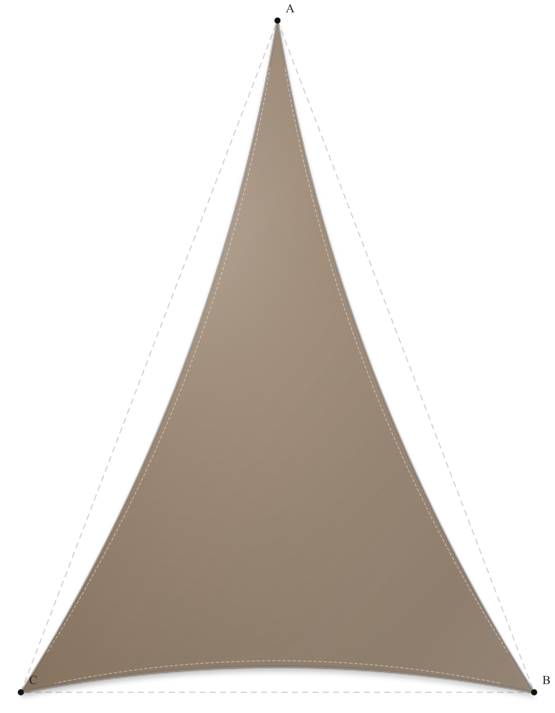 Voile d'ombrage - Forme Triangle - Bois flotté 294 (AustralMesh)