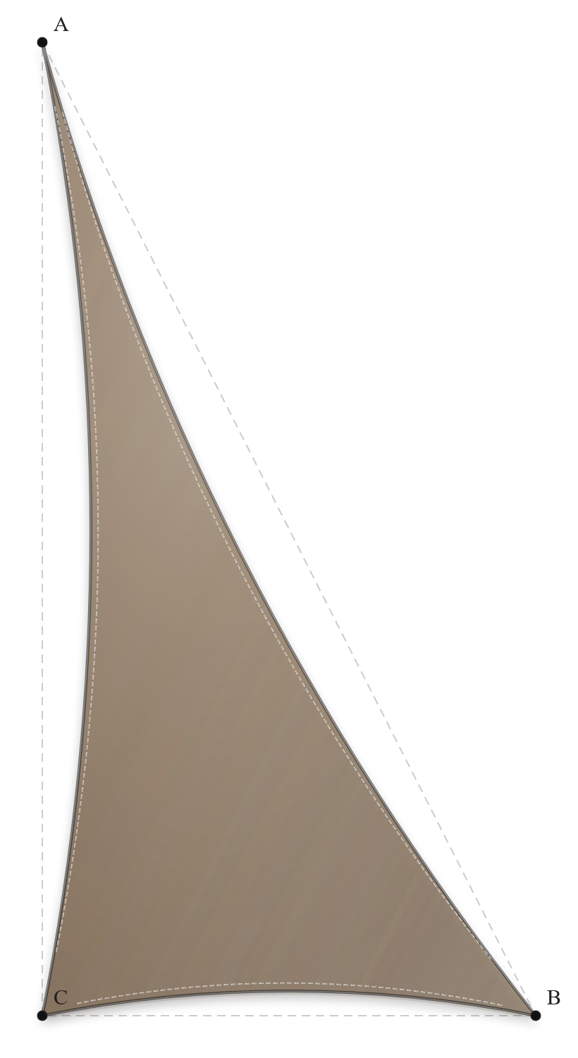 Voile d'ombrage - Forme Triangle Rectangle - Bois flotté 294 (AustralMesh)