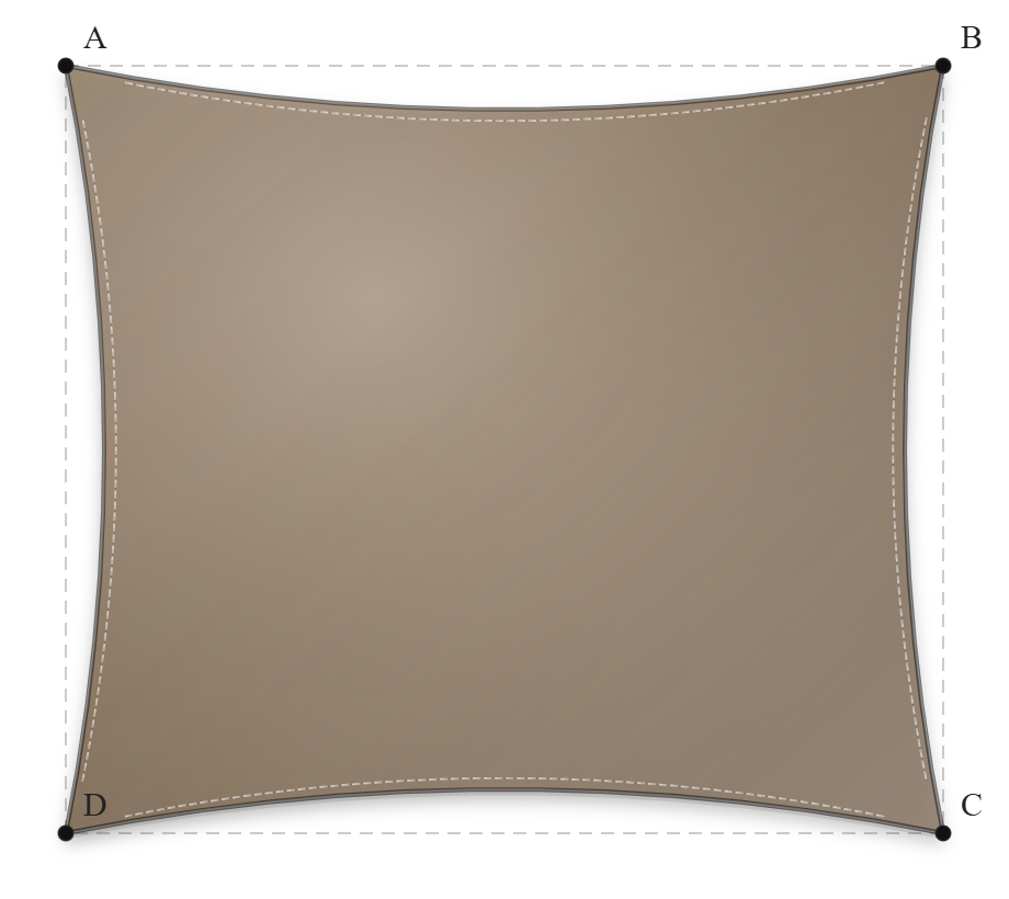 Voile d'ombrage - Forme Rectangle - Bois flotté 294 (AustralMesh)