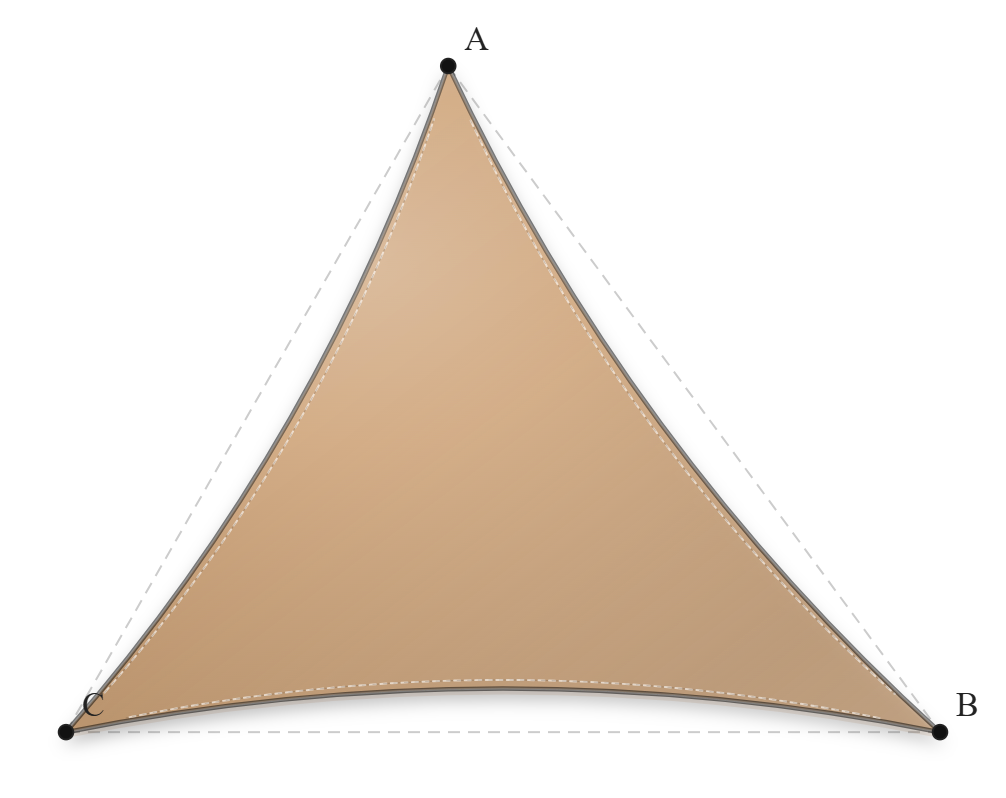 Voile d'ombrage - Forme Triangle - Hydris 0835 Lin