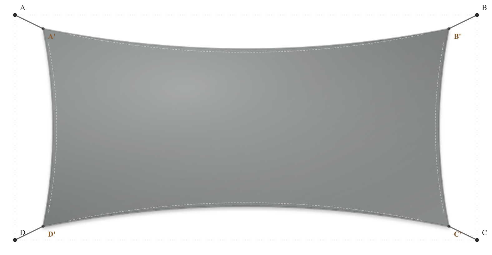 Voile d'ombrage - Forme Rectangle - Gris Acier (648 AustralMesh)