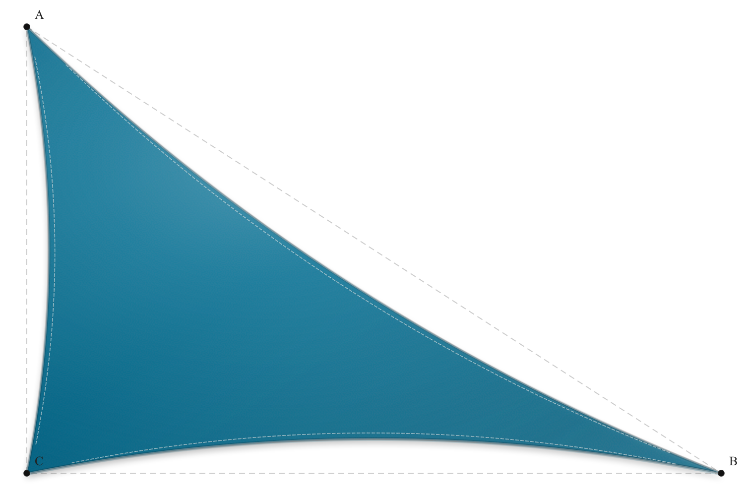 Voile d'ombrage - Forme Triangle Rectangle - 263 Bleu Azur