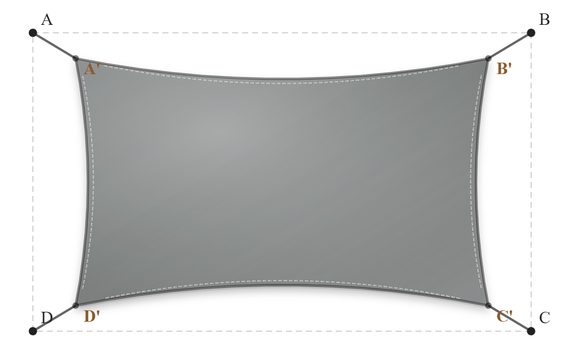 Voile d'ombrage - Forme Rectangle - Gris Acier (648 AustralMesh)