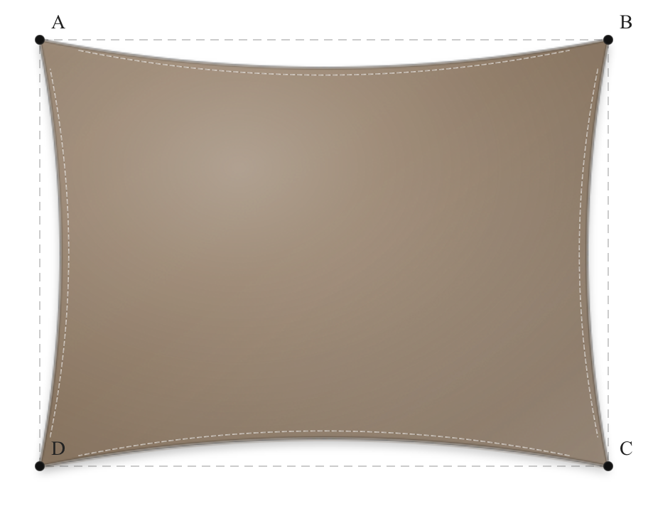 Voile d'ombrage - Forme Rectangle - Bois flotté 294 (AustralMesh)