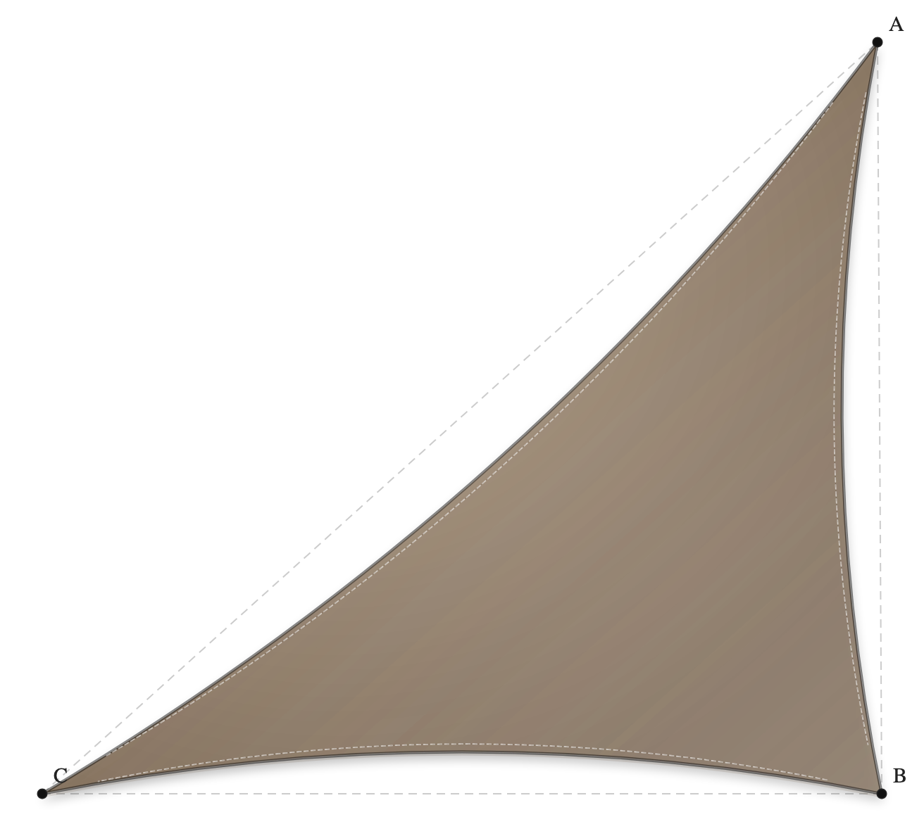 Voile d'ombrage - Forme Triangle - Bois flotté 294 (AustralMesh)