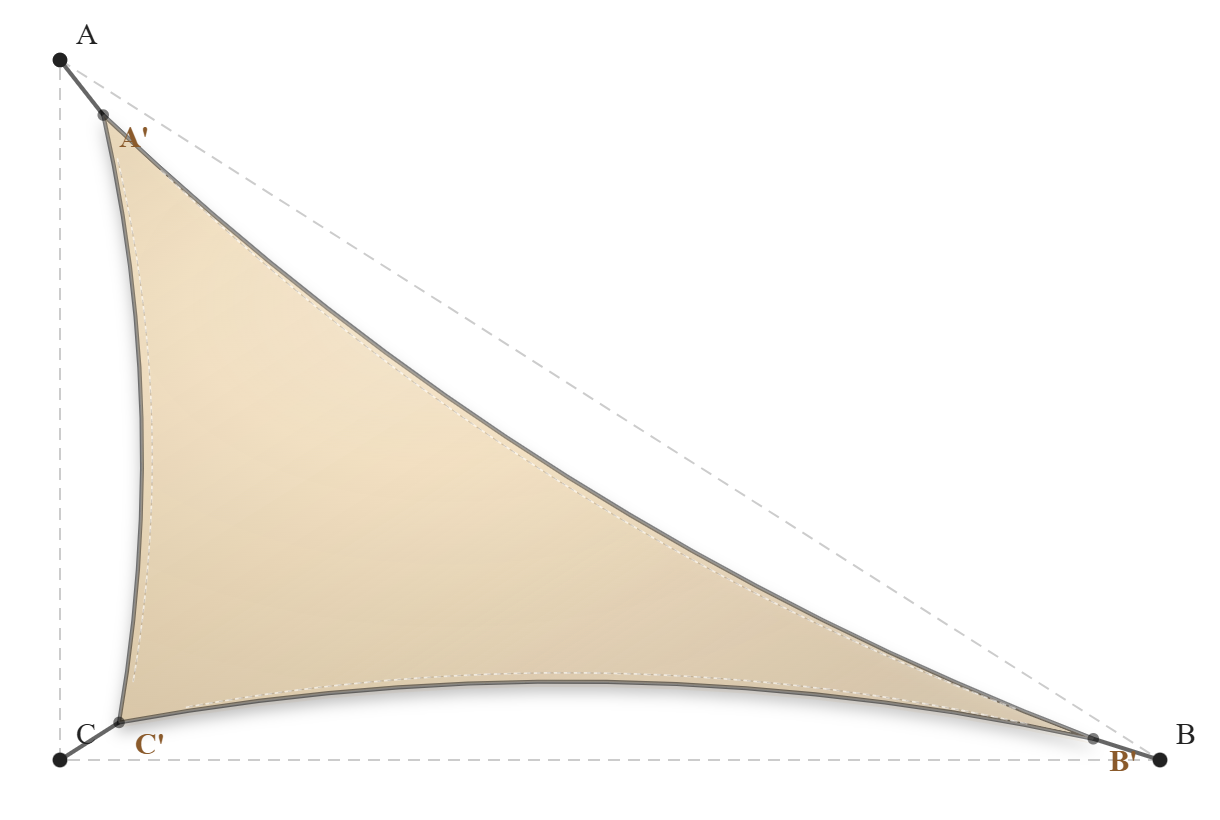 Voile d'ombrage - Forme Triangle Rectangle - Blanc Cassé 96-1103