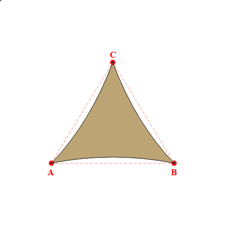 Voile d'ombrage triangle en AustralMesh - Toile d'ombrage ajourée Sable du désert (704 AustralMesh) - 5,02x4,83x4,83m