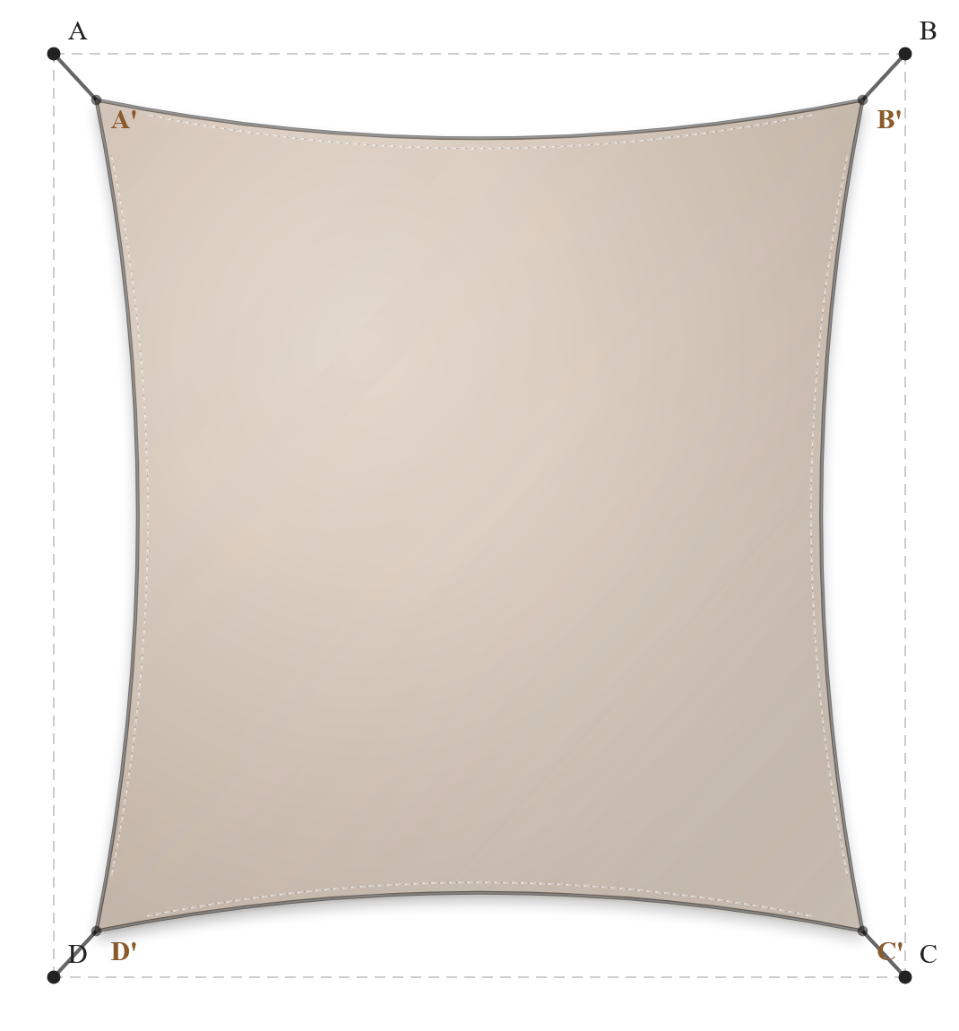 Voile d'ombrage - Forme Rectangle - Beige sablé 86-2135