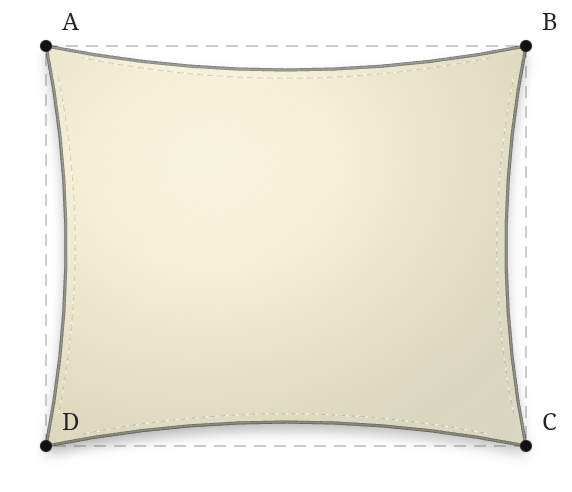 Voile d'ombrage - Forme Rectangle - Naturel (759 AustralMesh)
