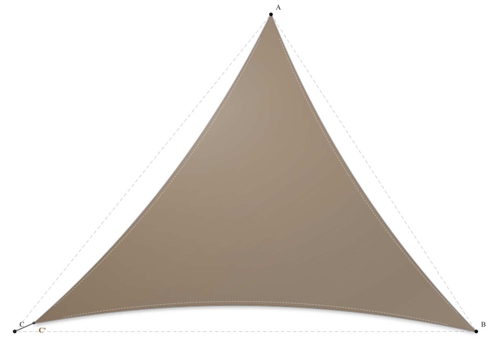 Voile d'ombrage - Forme Triangle - Bois flotté 294 (AustralMesh)