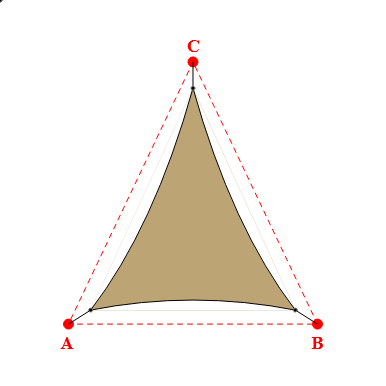 Voile d'ombrage triangle en AustralMesh - Toile d'ombrage ajourée Sable du désert (704 AustralMesh) - 2,72x3,25x3,25m