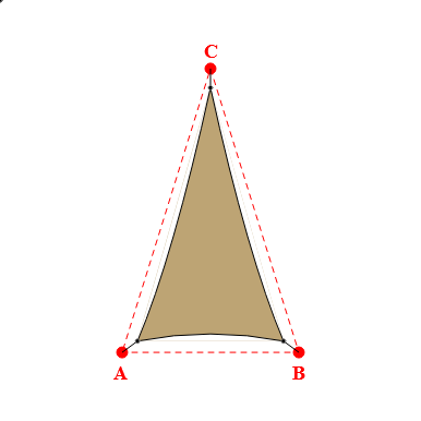 Voile d'ombrage triangle en AustralMesh - Toile d'ombrage ajourée Sable du désert (704 AustralMesh) - 2,67x4,83x4,83m