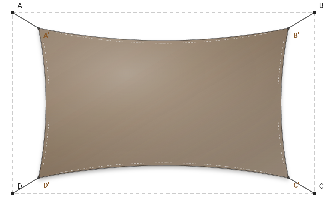 Voile d'ombrage - Forme Rectangle - Bois flotté 294 (AustralMesh)