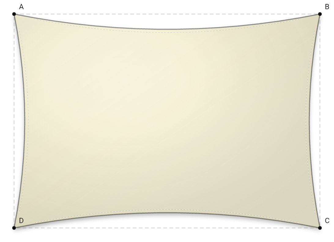Voile d'ombrage - Forme Rectangle - Naturel (759 AustralMesh)