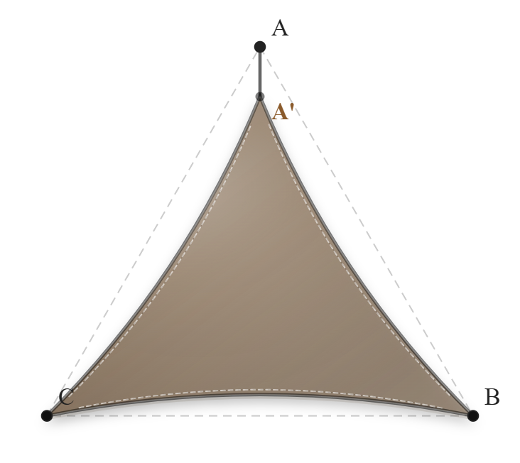 Voile d'ombrage - Forme Triangle - Bois flotté 294 (AustralMesh)