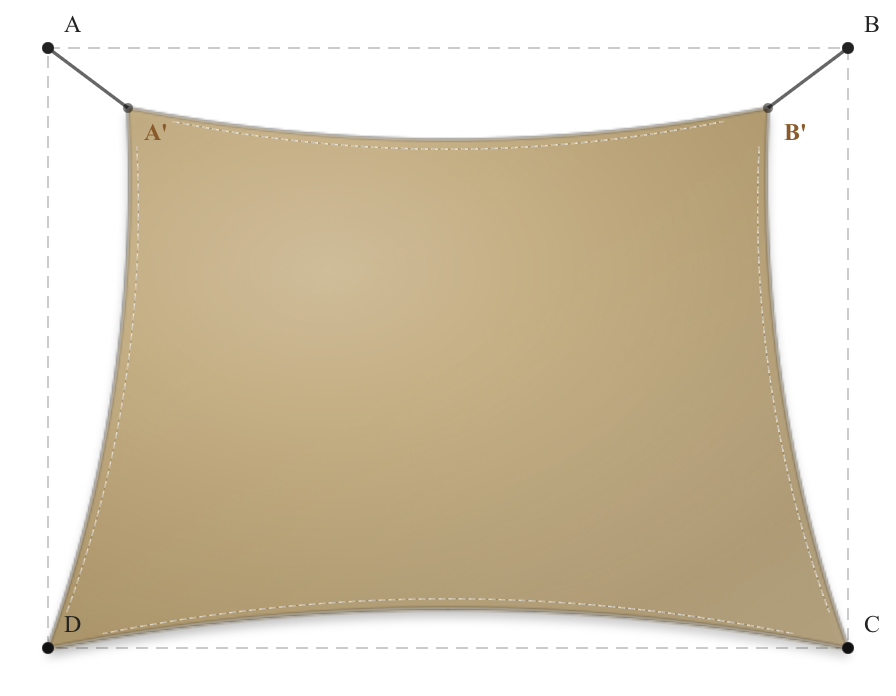 Voile d'ombrage - Forme Rectangle - Sable du désert (704 AustralMesh)