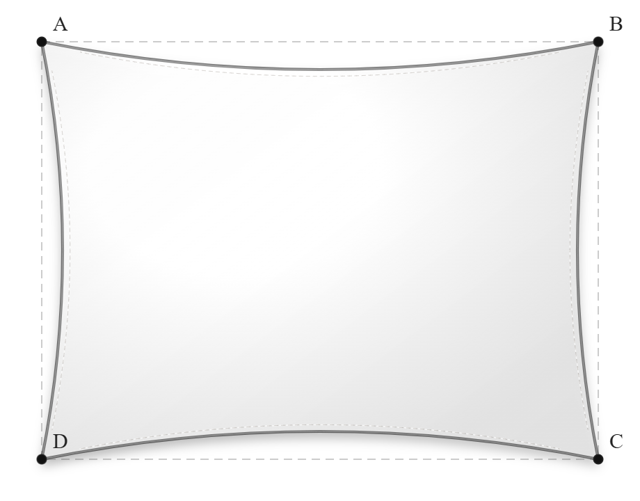 Voile d'ombrage - Forme Rectangle - Blanc RAL 9016