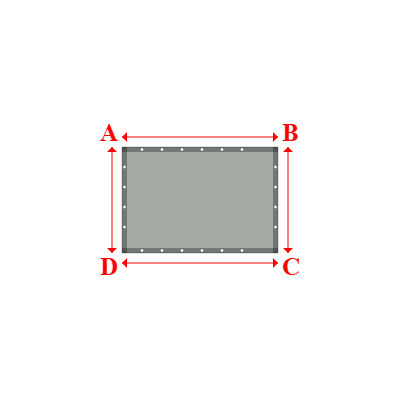 Bâche Rectangle en Protect 670 : La référence en matière de protection étanche Gris clair RAL 7038 - 1.56x1.06m