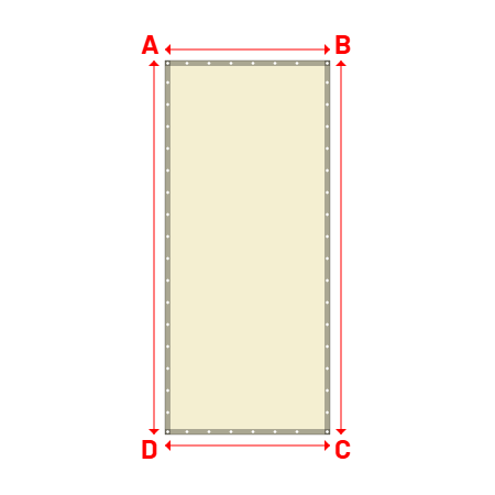 Bâche Rectangle en AustralMesh - Toile d'ombrage ajourée Naturel (759 AustralMesh) - 1.50x3.40m