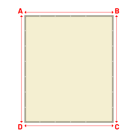 Bâche Rectangle en AustralMesh - Toile d'ombrage ajourée Naturel (759 AustralMesh) - 2.90x3.50m
