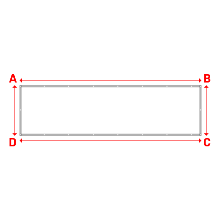 Bâche Rectangle en Protect 670 : La référence en matière de protection étanche Blanc RAL 9016 - 4.70x1.30m