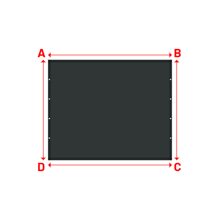 Bâche Rectangle en Protect 670 : La référence en matière de protection étanche Gris anthracite RAL 7016 - 2.53x2.05m