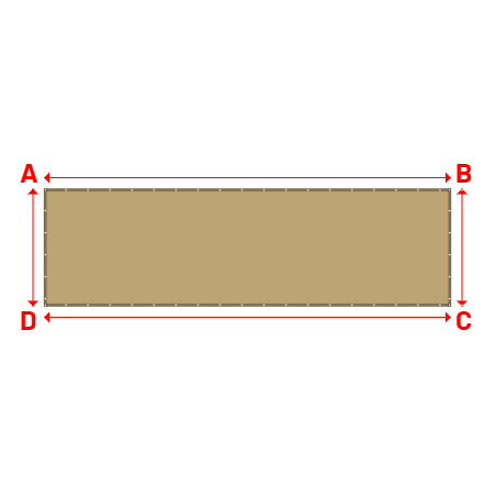 Bâche Rectangle en AustralMesh - Toile d'ombrage ajourée Sable du désert (704 AustralMesh) - 7.20x2.08m