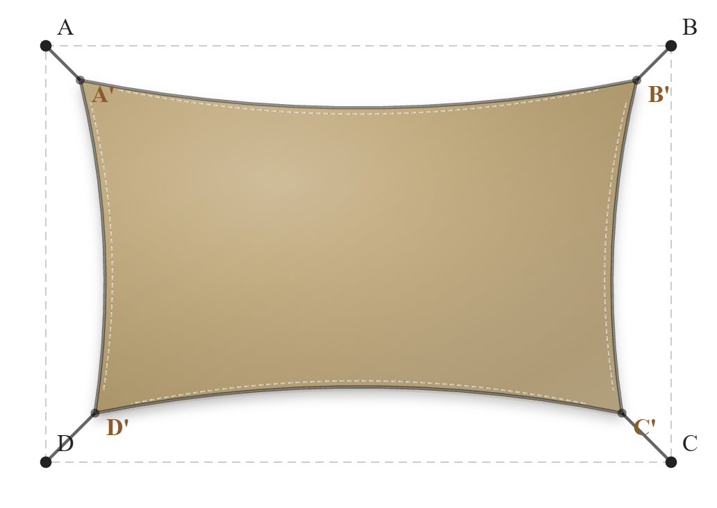 Voile d'ombrage - Forme Rectangle - Sable du désert (704 AustralMesh)