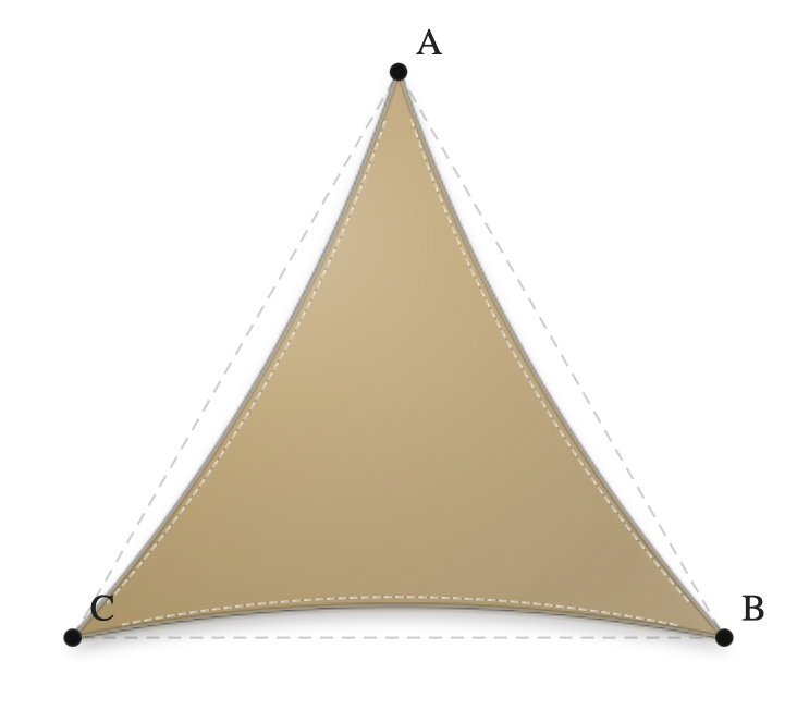 Voile d'ombrage - Forme Triangle - Sable du désert (704 AustralMesh)