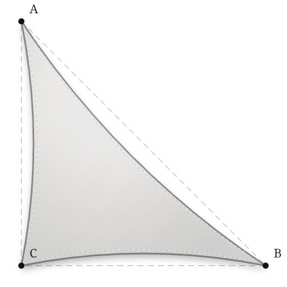 Voile d'ombrage - Forme Triangle Rectangle - Hydris 0222 - Blanc