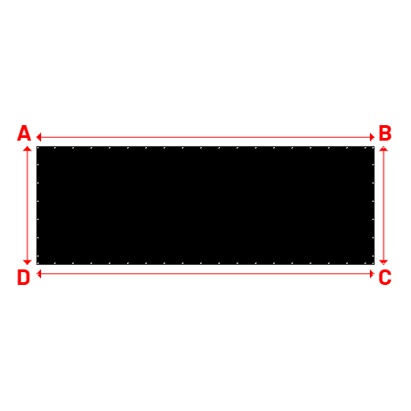 Bâche Rectangle en Protect 670 : La référence en matière de protection étanche Noir RAL 9005 - 6.00x2.10m
